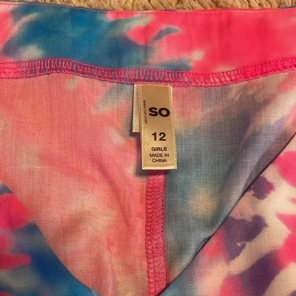 SO Girls Tie Dye Swim suit coverup- size 12 - Picture 8 of 9